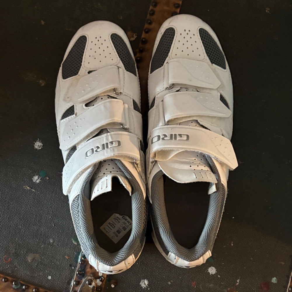 Giro White and Black Cycling Shoes